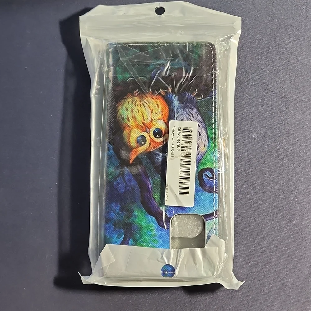 Samsung Galaxy A71, New Phone Case with wallet, Owl Design